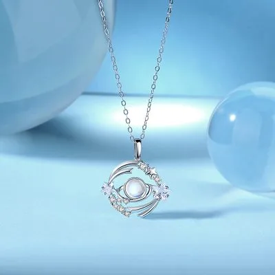 Vòng Cổ Bạc Nữ đính đá CZ Hình Ngôi Sao Băng Farah LILI 053917 5