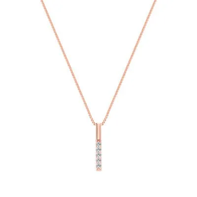 Vòng Cổ Bạc Nữ đính đá CZ Hình Thanh Thẳng Basic LILI 053967 3