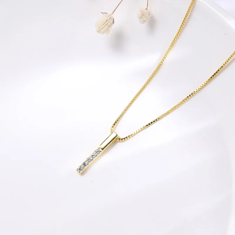 Vòng Cổ Bạc Nữ đính đá CZ Hình Thanh Thẳng Basic LILI 053967 6