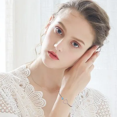 Vòng Tay Bạc Ý S925 Nữ đính Pha Lê Swarovski Hình Trái Tim Sophronia LILI 053304 5