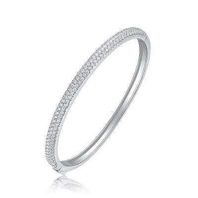 Vòng Tay Bạc Ý S925 Tròn Nữ đính Kim Cương Moissanite Regina LILI 053322 1