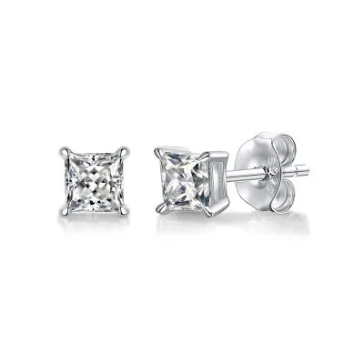 Bông Tai Bạc Nữ đính Kim Cương Moissanite Hình Vuông Letitia LILI 054569 5