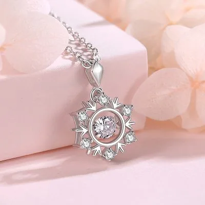 Dây Chuyền Bạc Nữ đính đá CZ Hình Bông Tuyết LILI 819381 2