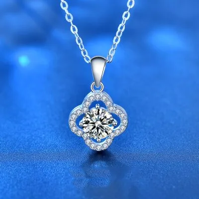 Dây Chuyền Bạc Nữ đính Kim Cương Moissanite Hình Cỏ 4 Lá Nora LILI 054948 1