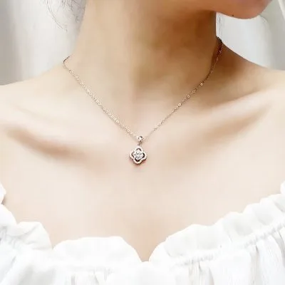 Dây Chuyền Bạc Nữ đính Kim Cương Moissanite Hình Cỏ 4 Lá Nora LILI 054948 3