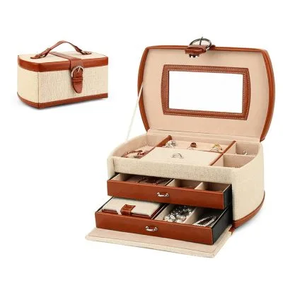 Hộp đựng đồ Trang Sức Phụ Kiện Nam Nữ Trang Bọc Vải Da Ryleigh LILI 055655 6