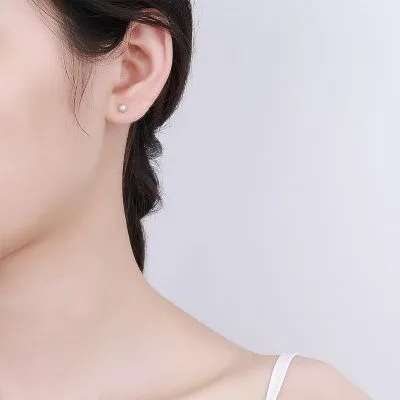 Khuyên Tai Bạc Nữ Hạt Tròn Bi Cát Esperanza LILI 054459 3
