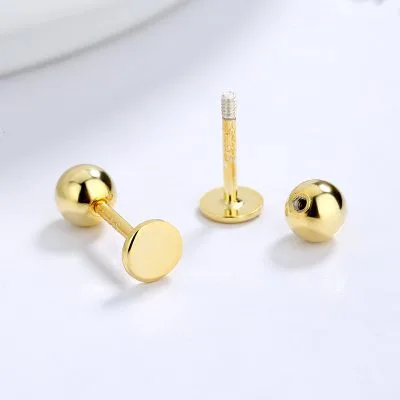 Khuyên Tai Bạc Nữ Mảnh Nhỏ đơn Giản Hình Tròn Stella LILI 054307 2