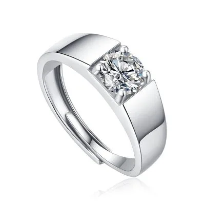 Nhẫn Bạc Nam đính Kim Cương Moissanite Jasmine LILI 055395 5