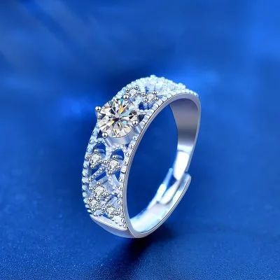 Nhẫn Bạc Nữ đính Kim Cương Moissanite Eleanor LILI 054801 1