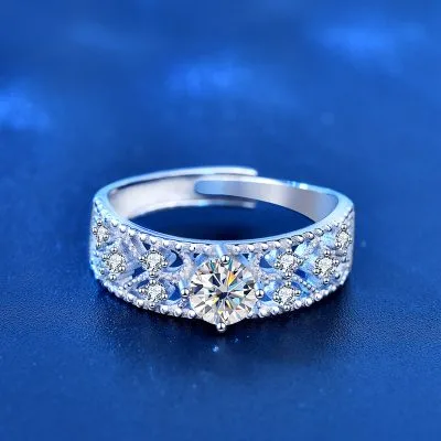 Nhẫn Bạc Nữ đính Kim Cương Moissanite Eleanor LILI 054801 4