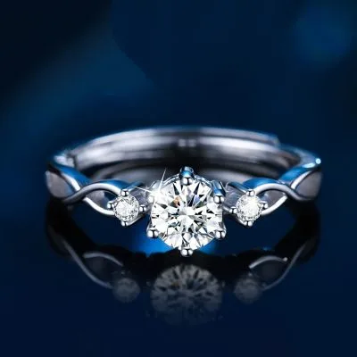 Nhẫn Bạc Nữ đính Kim Cương Moissanite Scarlett LILI 054807 5