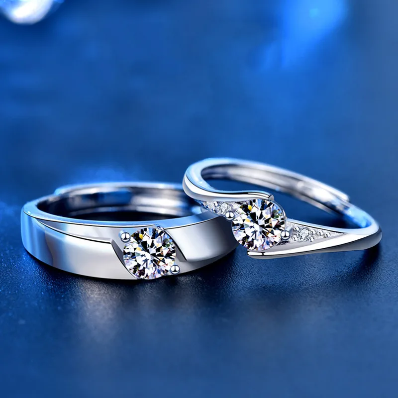 Nhẫn Cặp đôi Bạc đính Kim Cương Moissanite Layla LILI 054884 1