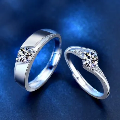 Nhẫn Cặp đôi Bạc đính Kim Cương Moissanite Layla LILI 054884 2