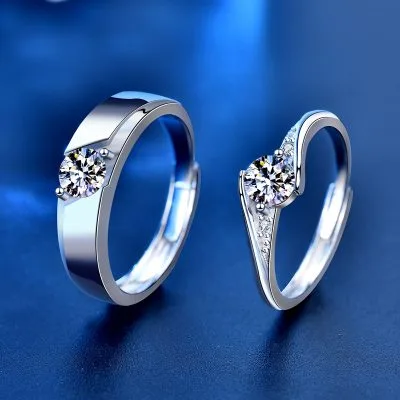 Nhẫn Cặp đôi Bạc đính Kim Cương Moissanite Layla LILI 054884 4