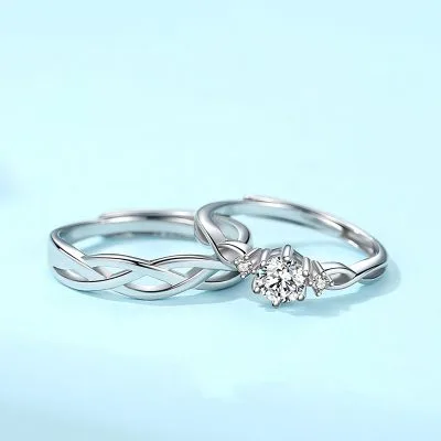 Nhẫn Cặp đôi Bạc đính Kim Cương Moissanite Madison LILI 054906 1