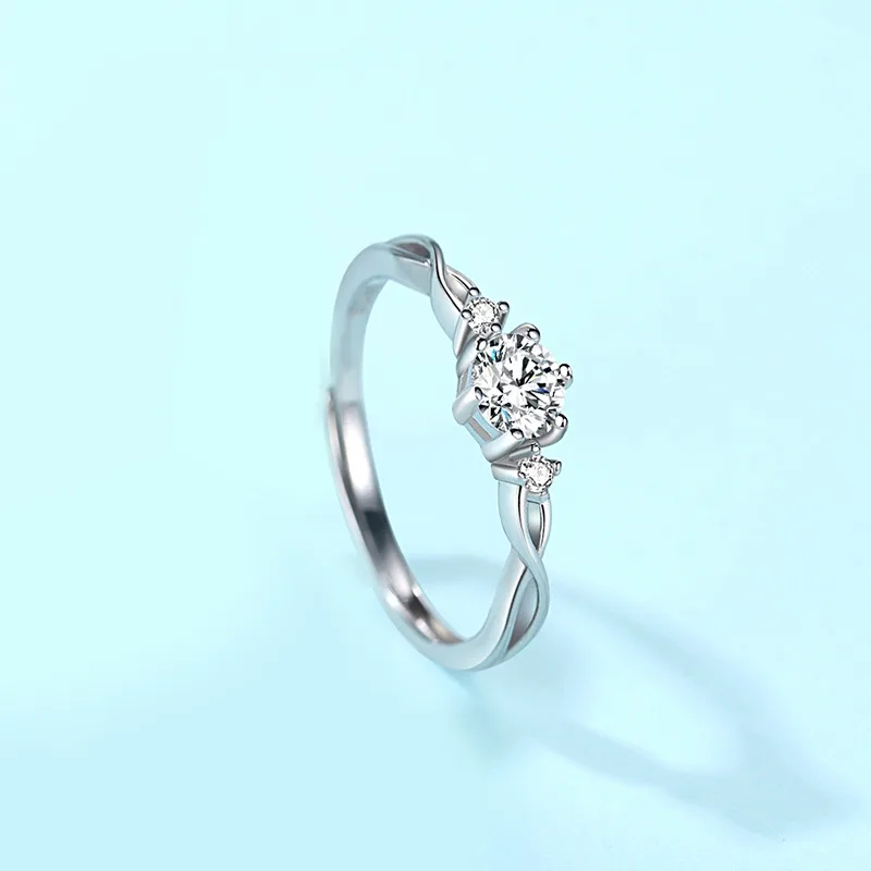 Nhẫn Cặp đôi Bạc đính Kim Cương Moissanite Madison LILI 054906 5