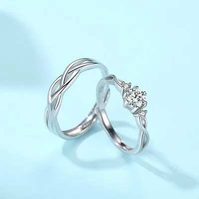 Nhẫn Cặp đôi Bạc đính Kim Cương Moissanite Madison LILI 054906 6
