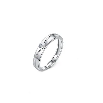 Nhẫn đôi Bạc Cặp đôi Tình Yê đính đá CZ Cô Dâu Và Chú Rể LILI 055360 4