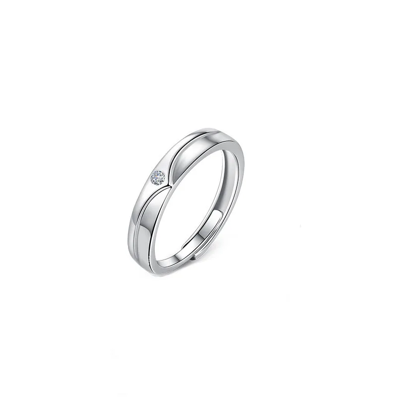 Nhẫn đôi Bạc Cặp đôi Tình Yê đính đá CZ Cô Dâu Và Chú Rể LILI 055360 4