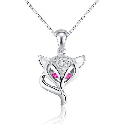 Vòng Cổ Bạc Nữ đính đá CZ Hình Cáo Hồ Ly Lucy LILI 055147 1