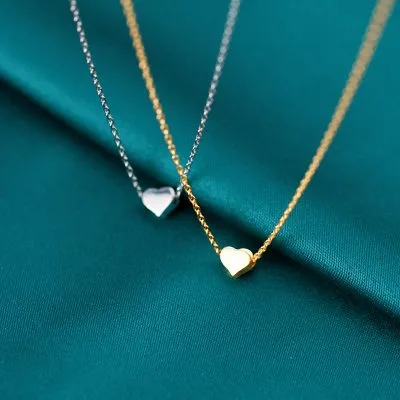 Dây Chuyền Bạc Nữ Dạng Mảnh Nhỏ Hình Trái Tim Elyse LILI 056504 3