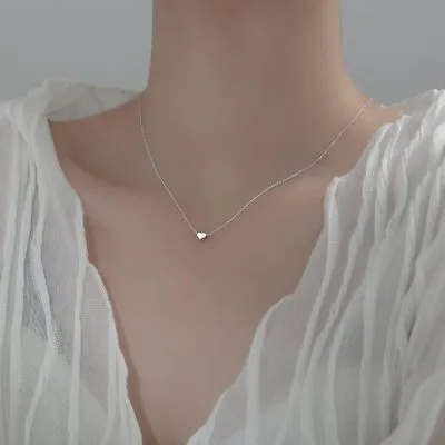 Dây Chuyền Bạc Nữ Dạng Mảnh Nhỏ Hình Trái Tim Elyse LILI 056504 5