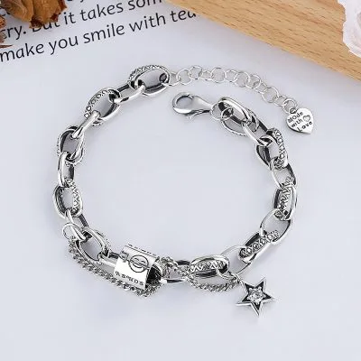 Lắc Tay Bạc Thái S925 Nữ Chuỗi Xích Ngôi Sao Cá Tính Hope LILI 063309 1