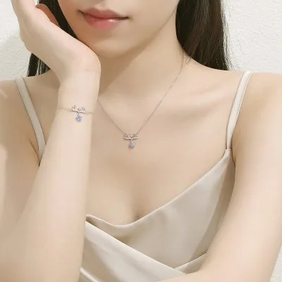 Lắc Tay Bạc Nữ đính đá CZ Hình Gạc Hươu Tori LILI 062299 2