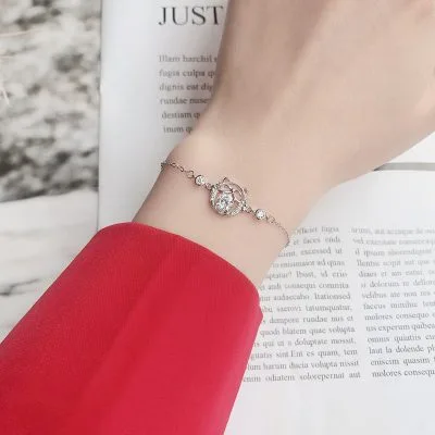 Lắc Tay Bạc Nữ đính Kim Cương Moissanite Mèo May Mắn Felicity LILI 063256 4