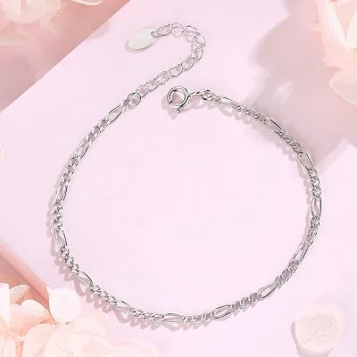 Lắc Tay Bạc Nữ Mắt Xích đơn Giản Raya LILI 061471 1