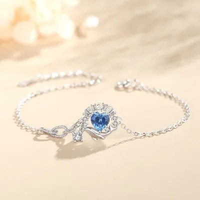 Lắc Tay Bạc Nữ đính đá CZ Cá Voi Tình Yêu Maris LILI 064417 4
