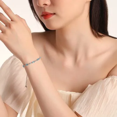 Lắc Tay Bạc Nữ đính đá CZ Chuỗi Kẹo Ngọt Julianna LILI 064471 3