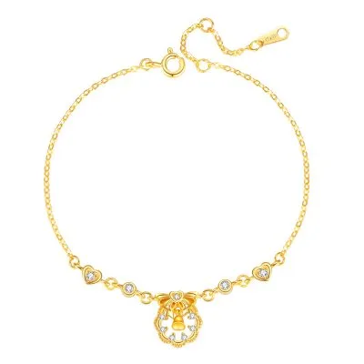 Lắc Tay Bạc Nữ đính đá CZ Vòng Nguyệt Quế Noel LILI 065510 5