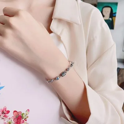 Vòng Tay Bạc Nữ đính đá CZ Khối Lập Phương Bonnie LILI 067928 3