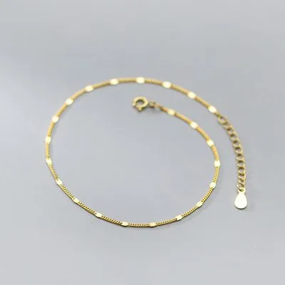 Lắc Chân Bạc Nữ Mảnh Nhỏ đơn Giản Amari LILI 070130 2