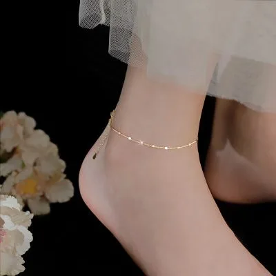 Lắc Chân Bạc Nữ Mảnh Nhỏ đơn Giản Amari LILI 070130 8