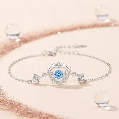 Lắc Tay Bạc Nữ đính đá CZ Gạc Hươu Cách điệu Kaitlyn LILI 068199 4