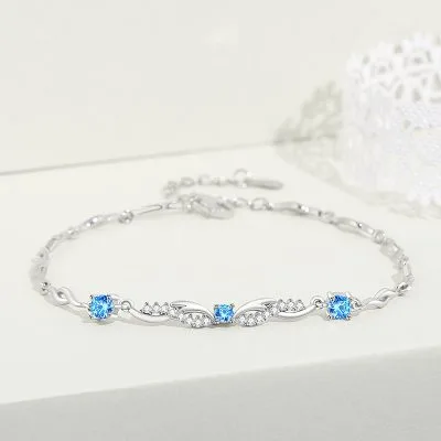 Lắc Tay Bạc Nữ đính đá CZ Hươu Tuyết Aleena LILI 068213 5