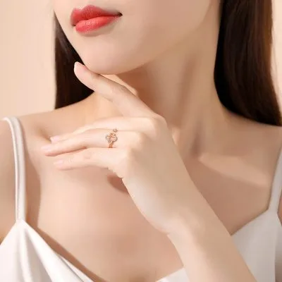 Nhẫn Bạc Nữ đính đá CZ Cỏ 4 Lá Tessa LILI 070818 7