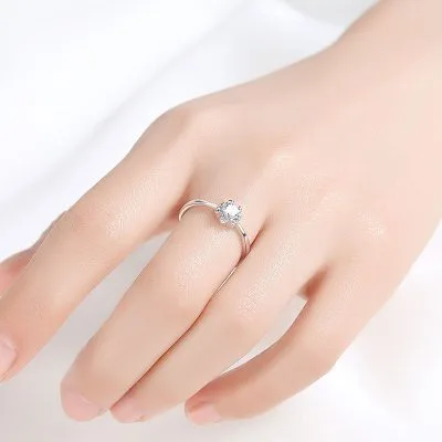 Nhẫn Bạc Nữ đính đá CZ Hình Bông Tuyết Nyla LILI 070564 4