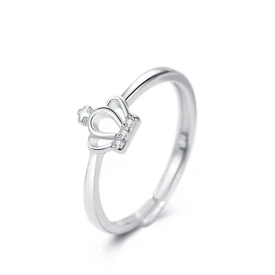 Nhẫn Bạc Nữ đính đá CZ Vương Miện Adaline LILI 070555 2