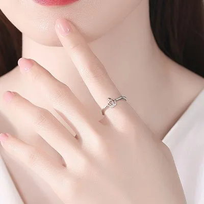 Nhẫn Bạc Nữ đính đá CZ Vương Miện Adaline LILI 070555 5