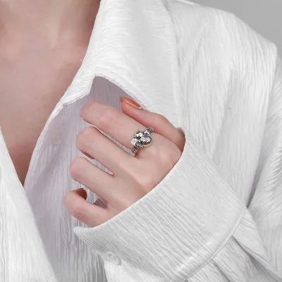 Nhẫn Bạc Nữ Mèo Thần Tài May Mắn Serenity LILI 070848 4