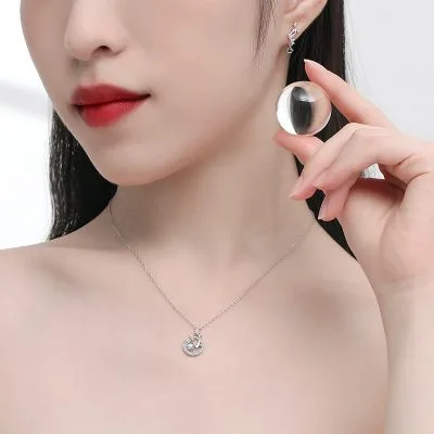 Dây Chuyền Bạc Nữ đính đá CZ Hình Ngôi Sao Băng Lylah LILI 071422 3