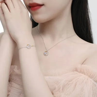 Dây Chuyền Bạc Nữ đính đá CZ Rừng đom đóm Brylee LILI 072376 4