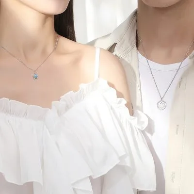 Dây Chuyền đôi Bạc đính đá CZ Ngôi Sao May Mắn Tessa LILI 073795 4