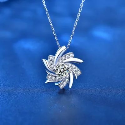 Dây Chuyền Bạc Nữ đính Kim Cương Moissanite Cối Xay Gió Valery LILI 075551 4