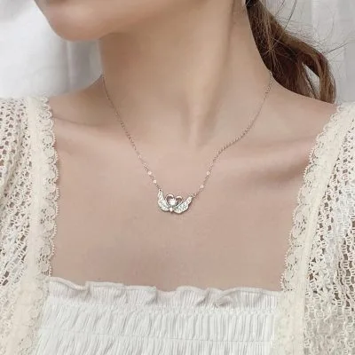 Dây Chuyền Bạc Nữ đính Kim Cương Moissanite Uyên ương Jolie LILI 075527 1