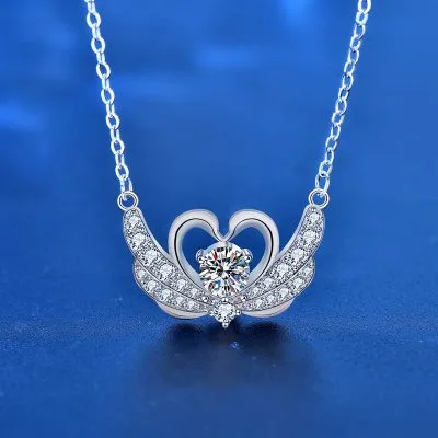 Dây Chuyền Bạc Nữ đính Kim Cương Moissanite Uyên ương Jolie LILI 075527 4